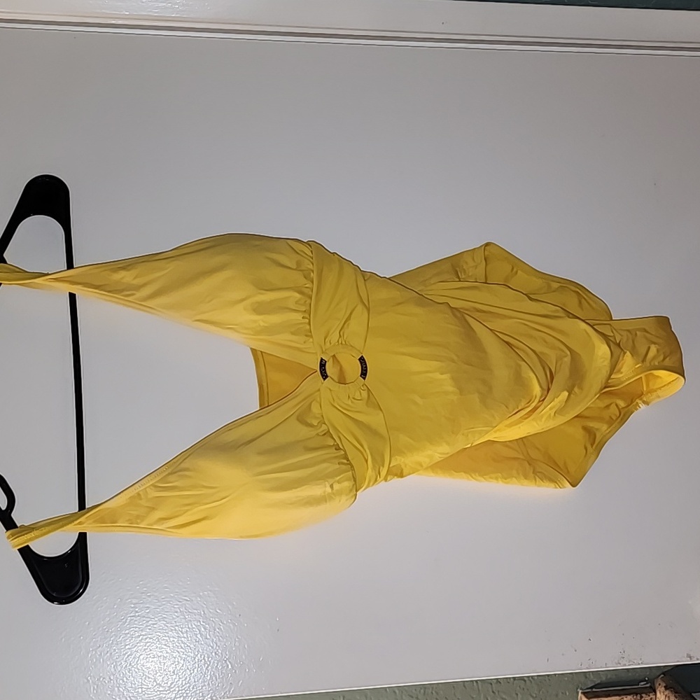 Michael Kors One Piece Swimsuit Size 10 Yellow